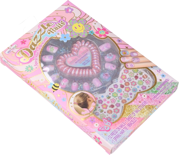 Unghii autocolante cu stickere - floricele