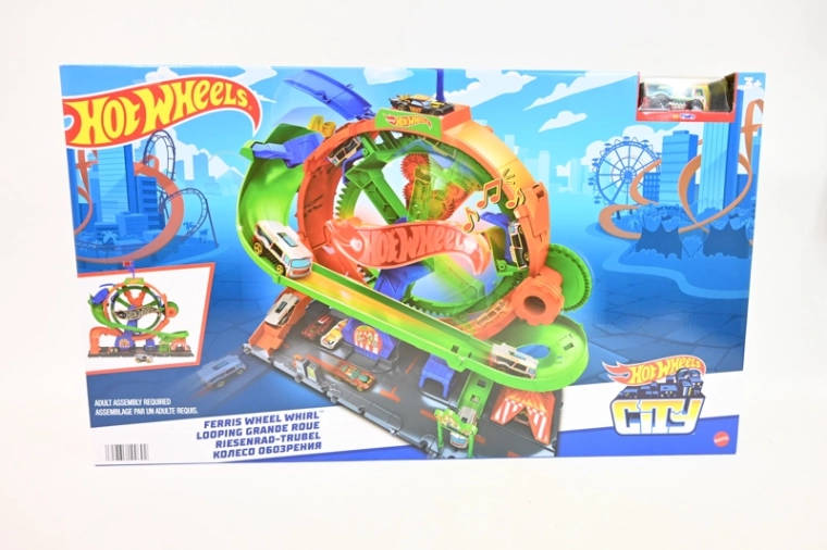 Set Hot Wheels City cu roată panoramică și buclă