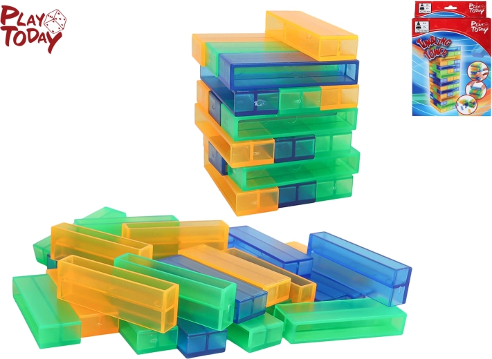 Play Today turn de construit – joc de echilibru pentru familie din blocuri transparente