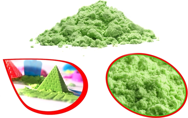 Nisip kinetic magic pentru copii 1 kg – Verde