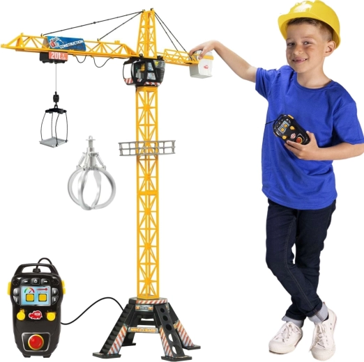 Outlet Dickie Toys Mega Crane macara controlată de la distanță cu sunet, 120 cm – defectă