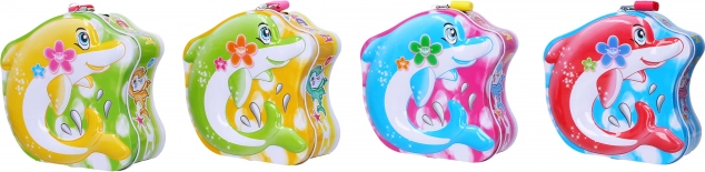 Pușculiță metalică delfin 13 × 14 cm