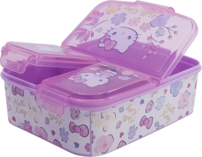Cutie multifuncțională pentru gustări Hello Kitty cu compartimente