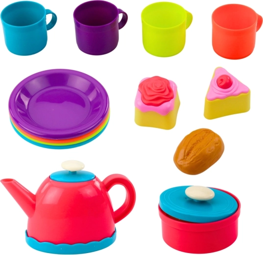 Veselă și dulciuri colorate pentru o imaginație jucăușă