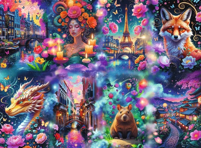 Puzzle Trefl Premium Plus Lumea colorată, 8000 de piese