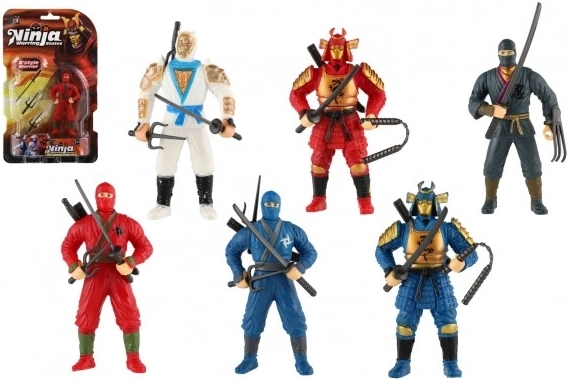 Figurină ninja cu accesorii 10 cm
