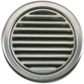 Grilaj de ventilație cu plasă, diametru 75 mm, inox