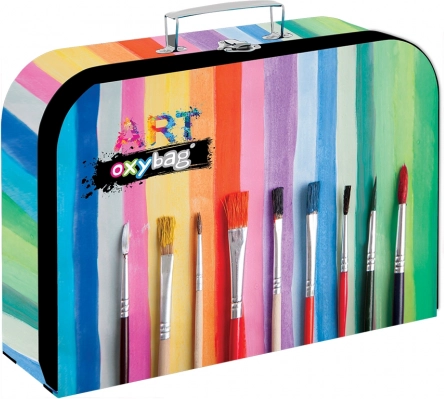 Servietă din carton laminat 34 cm pentru rechizite școlare și de artă