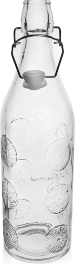 Sticlă din sticlă cu închidere metalică tip clip 1,1 l orange