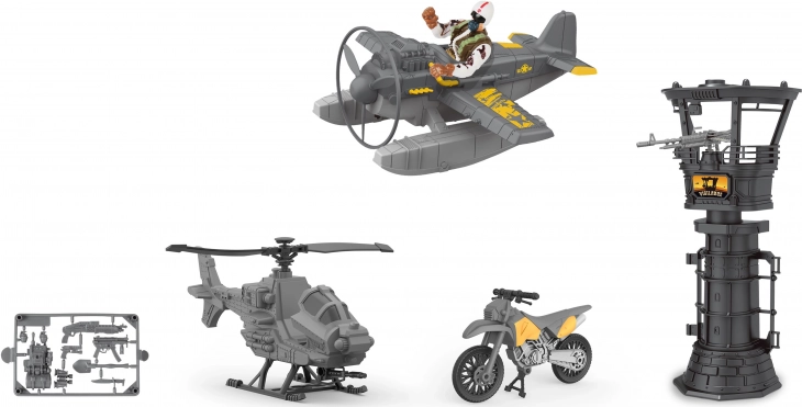 set militar cu avion și turn 21 cm