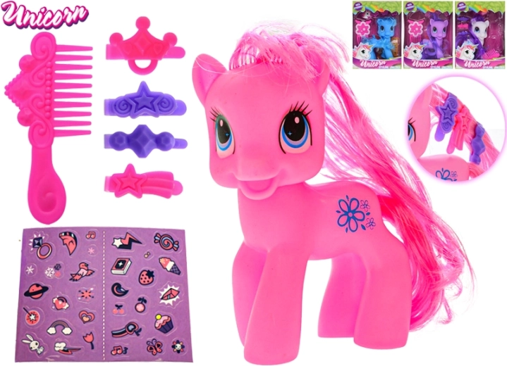 Figurină magică unicorn 11,5 cm cu accesorii