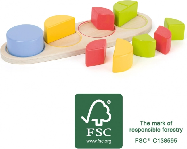 Mic Picior Tablă Educațională din Lemn Fracții