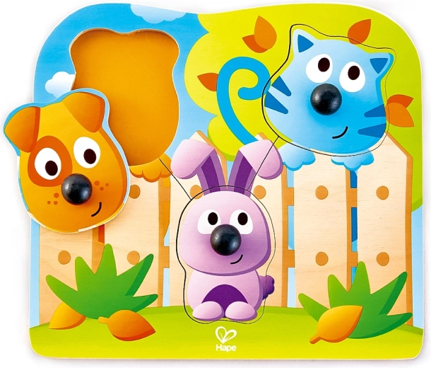 Puzzle cu mânere Animale domestice