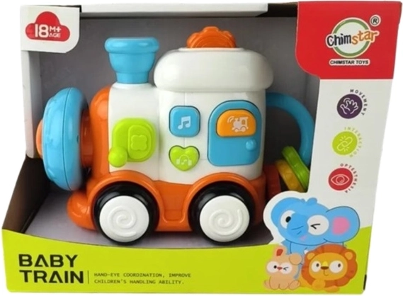 Locomotivă pentru copii cu sunete, în cutie