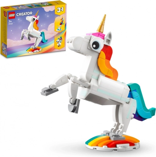 Lego Creator 3 în 1 unicorn fermecat
