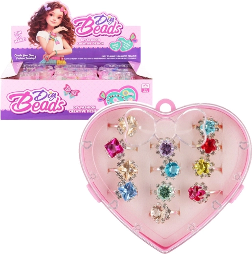 Inele pentru copii în cutie cadou (12 buc)