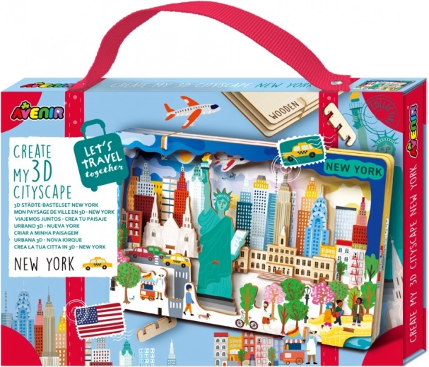 Puzzle 3D din lemn – panorama orașului NEW YORK