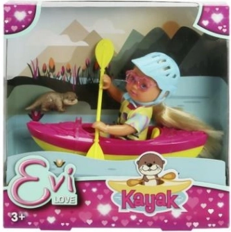 Păpușa Evi Love cu caiac și accesorii