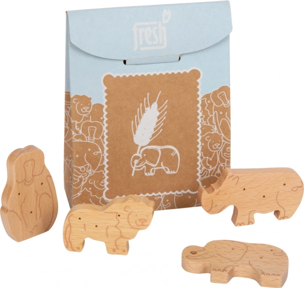 Biscuiți din lemn cu animale Fresh