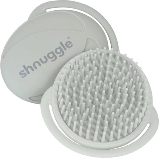 Shnuggle perie din silicon pentru bebeluși pentru scalp, gri