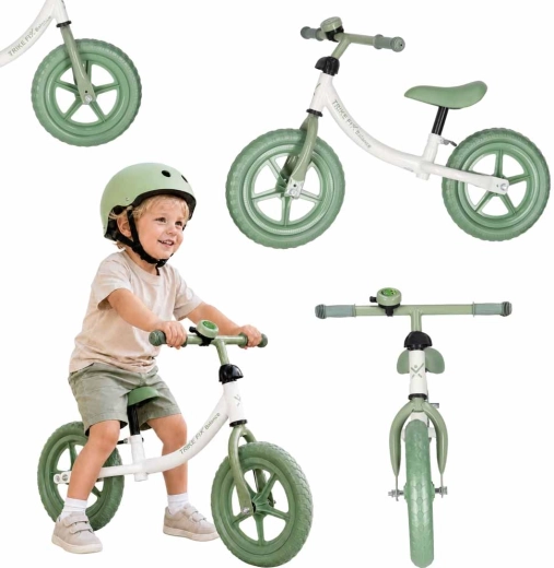 Bicicletă fără pedale pentru copii Trike Fix Balance cu sonerie, verde