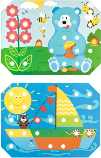 Broderie cu șnururi colorate