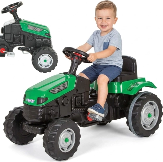 Tractor cu pedale Woopie Farmer GoTrac cu roți silențioase
