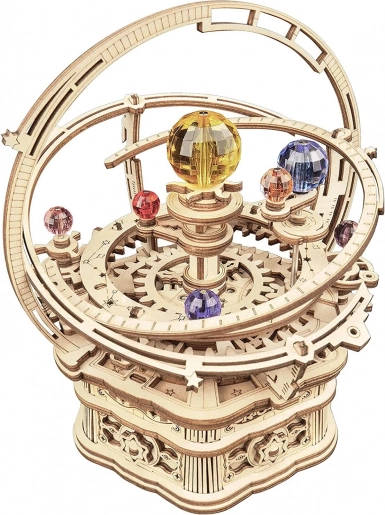 Rokr puzzle 3D din lemn Noapte înstelată – planetariu mecanic cu cutie muzicală