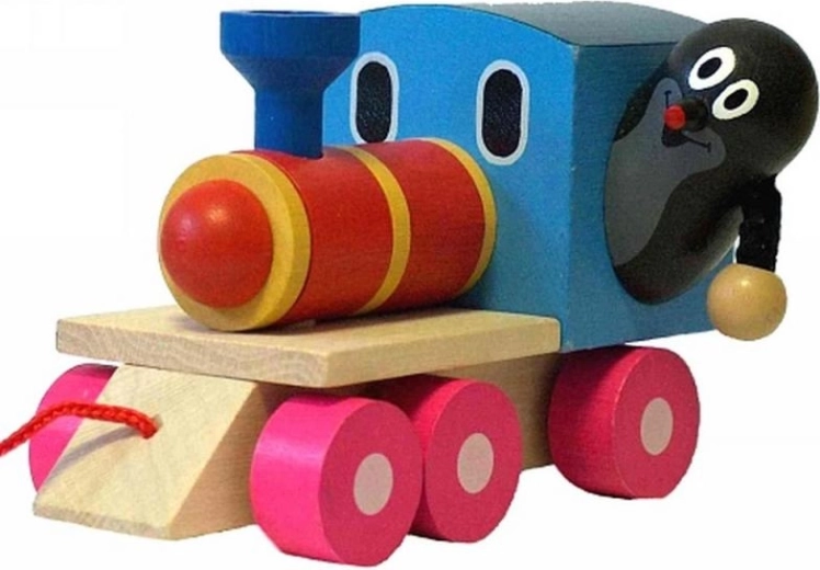 Locomotivă de lemn cu Krtek