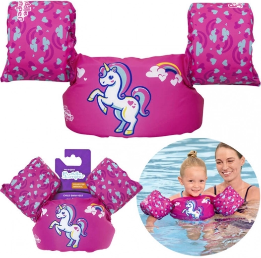 Centură de înot pentru copii cu aripioare Puddle Jumper unicorn 15–30 kg