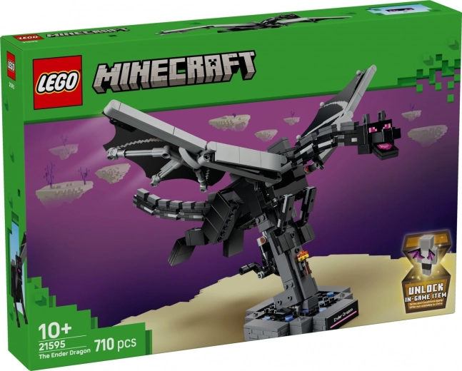 LEGO Minecraft Dragonul Ender – model construibil cu aripi care bat