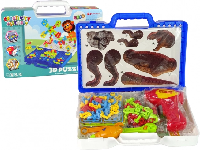 Set de construcție 3D DIY cu dinozauri