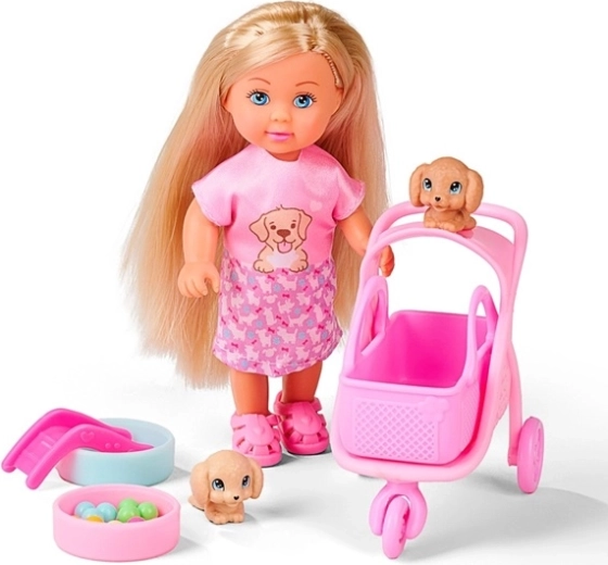 2 cățeluși și accesorii pentru hrănire