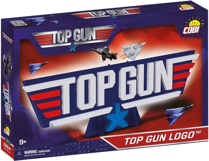 Set de construcție COBI logo 3D Top Gun, 628 de piese