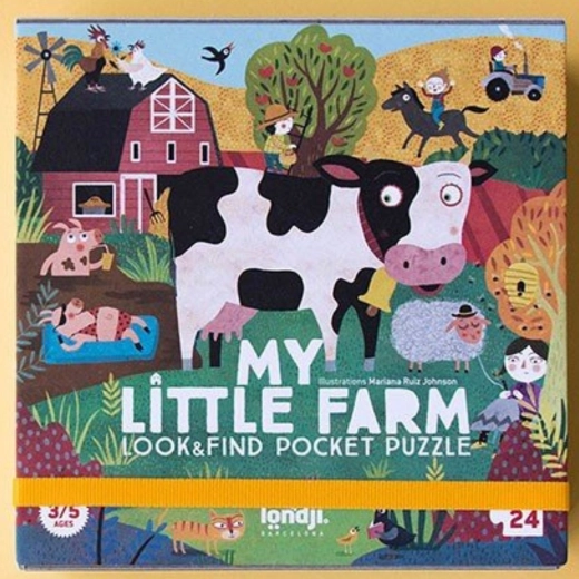 Londji puzzle de buzunar Ferma mică – 24 de piese