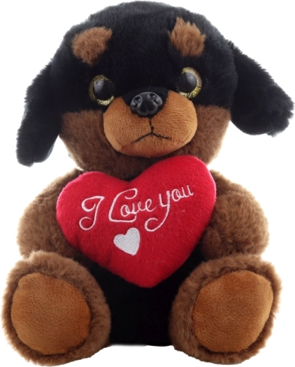 Inimioară romantică cu inscripție brodată