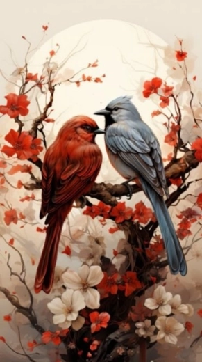 Pictură cu diamante, cuplu 30 × 40 cm