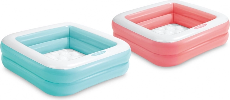 Piscină gonflabilă pătrată pentru copii 86 × 86 cm cu fund moale