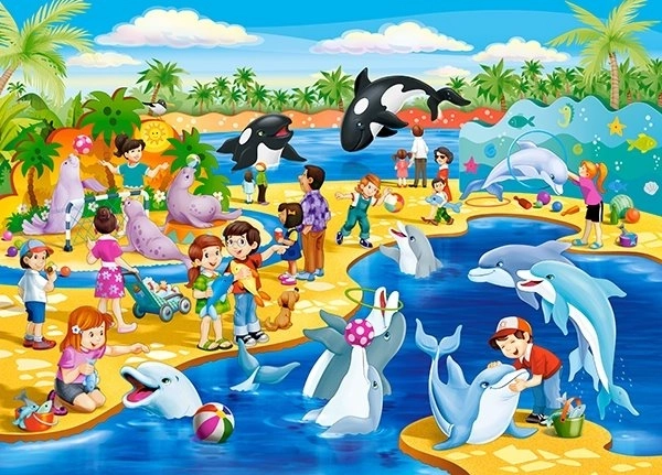 Puzzle Delfinariu 60 de piese