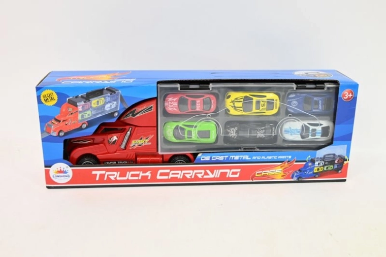 Camion american – platformă de transport (auto-platformă) cu mașinuțe
