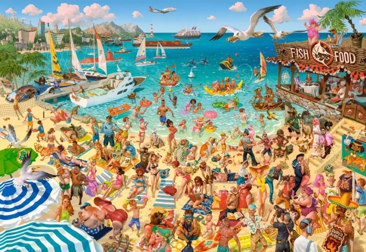 Puzzle Castorland Art Collection: Distracție la mare 1000 de piese