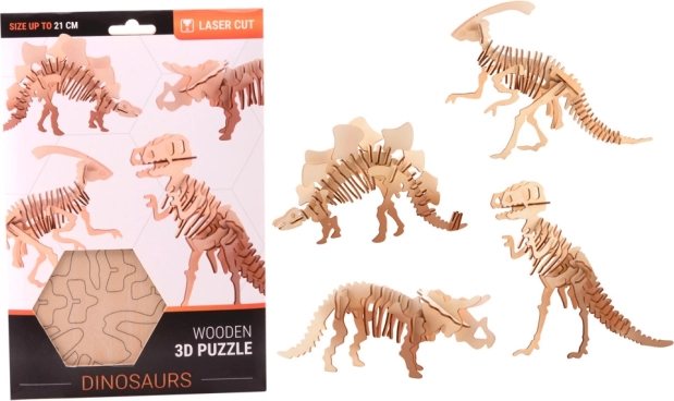 Puzzle 3D din lemn – dinozaur