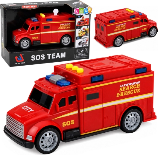 Mașină de salvare SOS Search & Rescue cu lumini și sunete 15,5 cm - 1 bucată