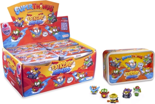 SuperThings set figurine Extreme Riders în cutie metalică