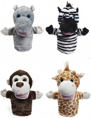 Marionetă de deget din pluș – animale sălbatice 24 cm - 1 bucată