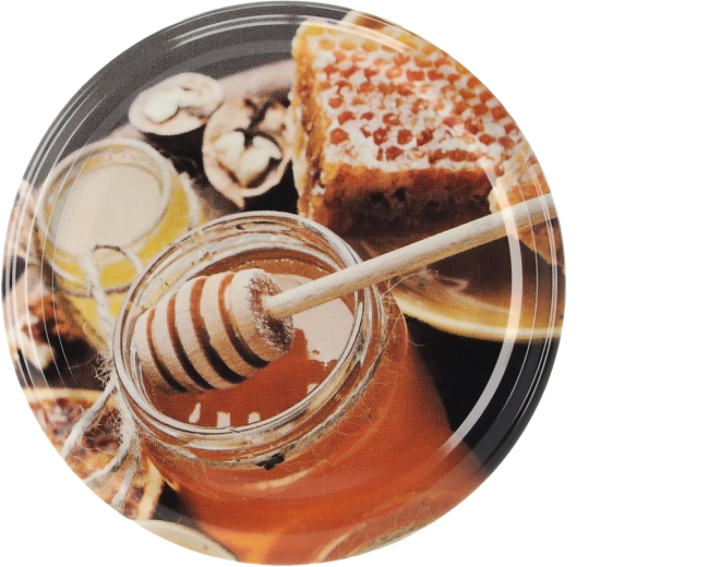 Capace pentru borcane de conservare cu motiv de miere fi 82