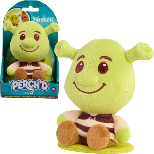 Shrek de pluș pentru umăr Perch’d, 10 cm
