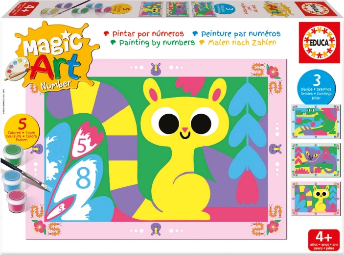 Pictură după numere junglă EDUCA