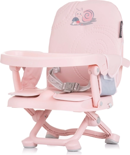 Scăunel de masă portabil booster Chipolino Lollipop flamingo
