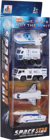 Vehicule spațiale metalice - set 5 buc